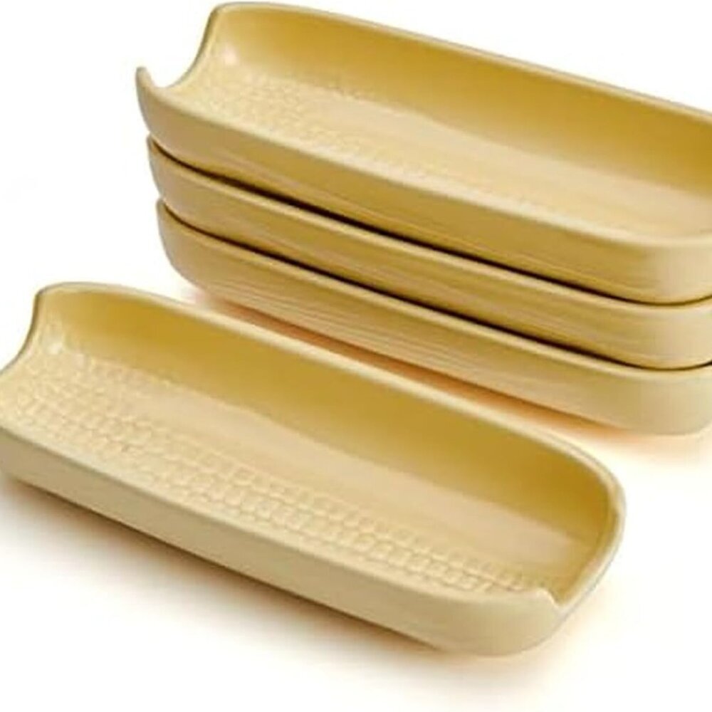 Callie Stoneware Corn Dishes, Set Of 4, Yellow